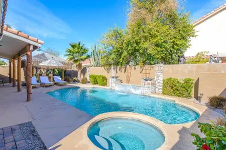 Boho 4BR Retreat | Heated Pool + Spa + Tiki Bar