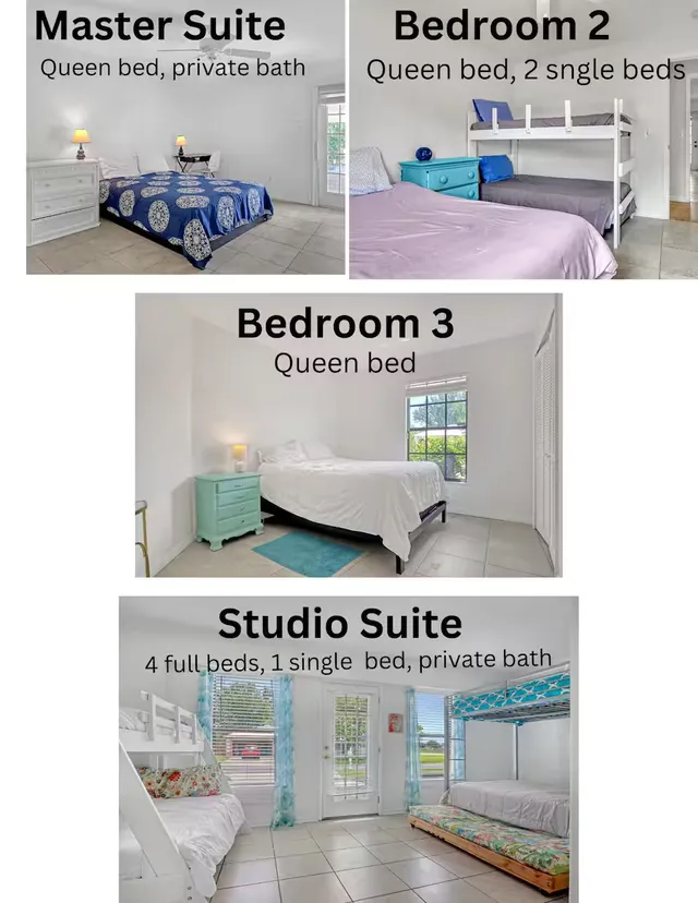 BEST LOCATION - Spacious Pool Home -Sleeps 14+ ppl